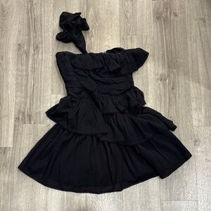 Tularosa Black Textured Dress